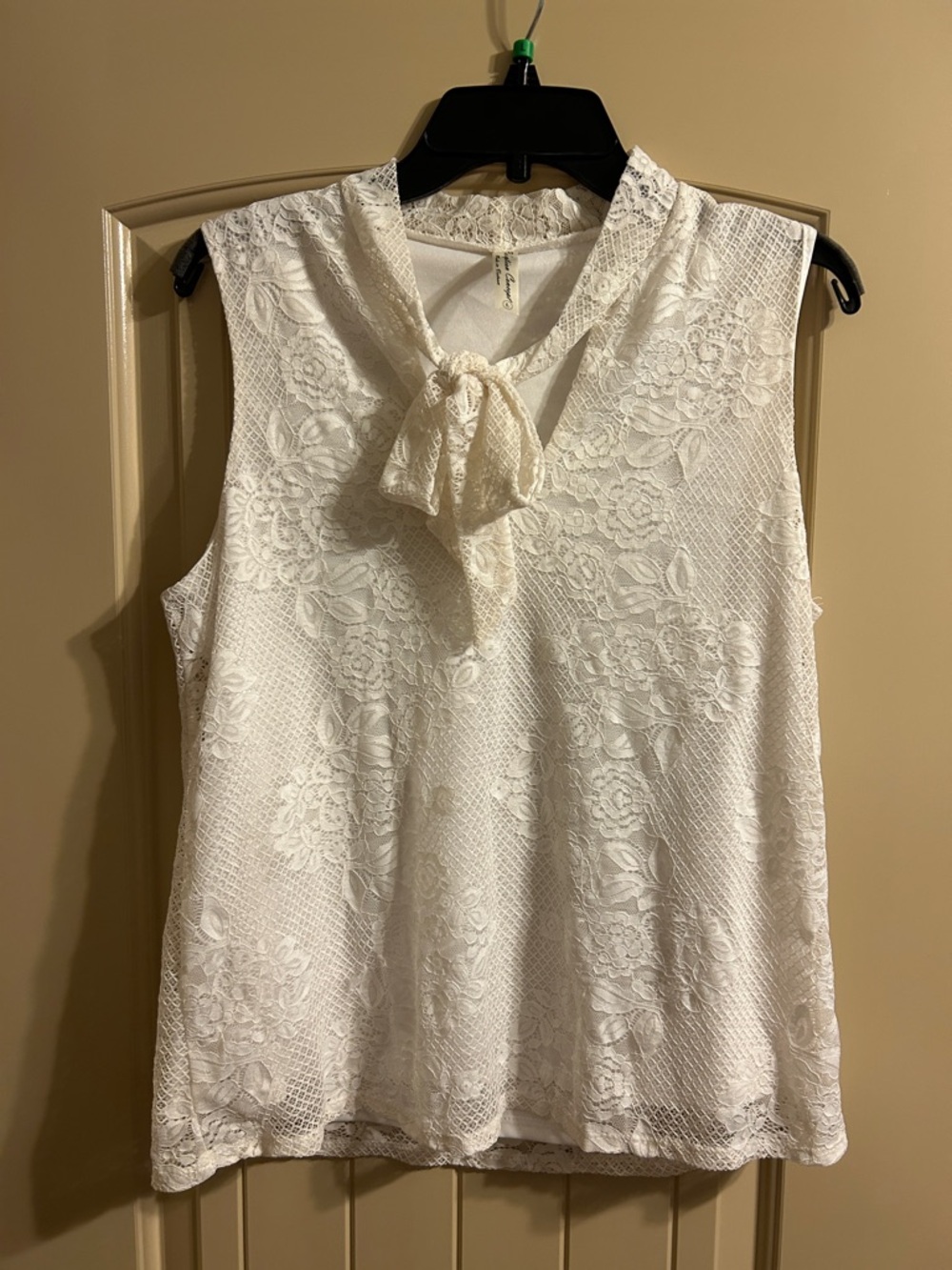 PerSeption Concept Ivory Lace Tie-Neck Camisole